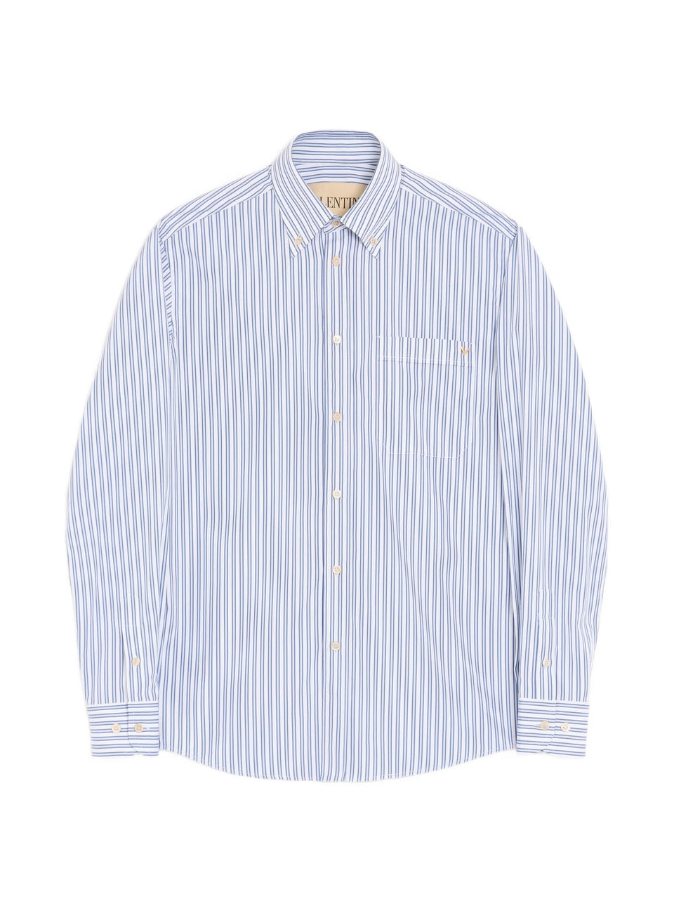 Camicia Valentino in popeline di cotone con VGold a righe