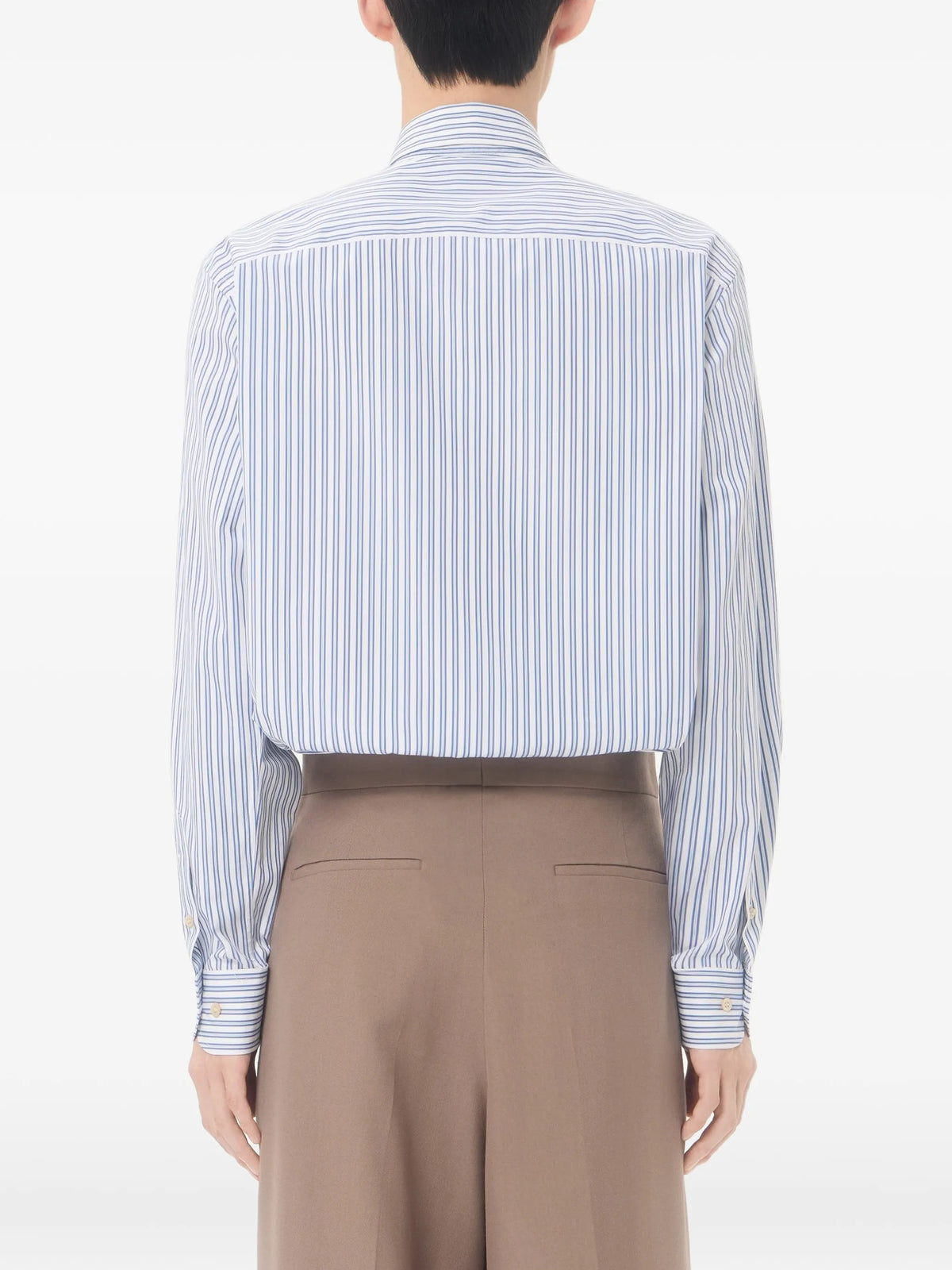 Camicia Valentino in popeline di cotone con VGold a righe