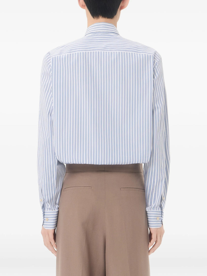 Camicia Valentino in popeline di cotone con VGold a righe