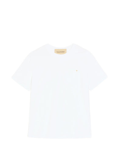 T-Shirt Valentino in cotone con VGold