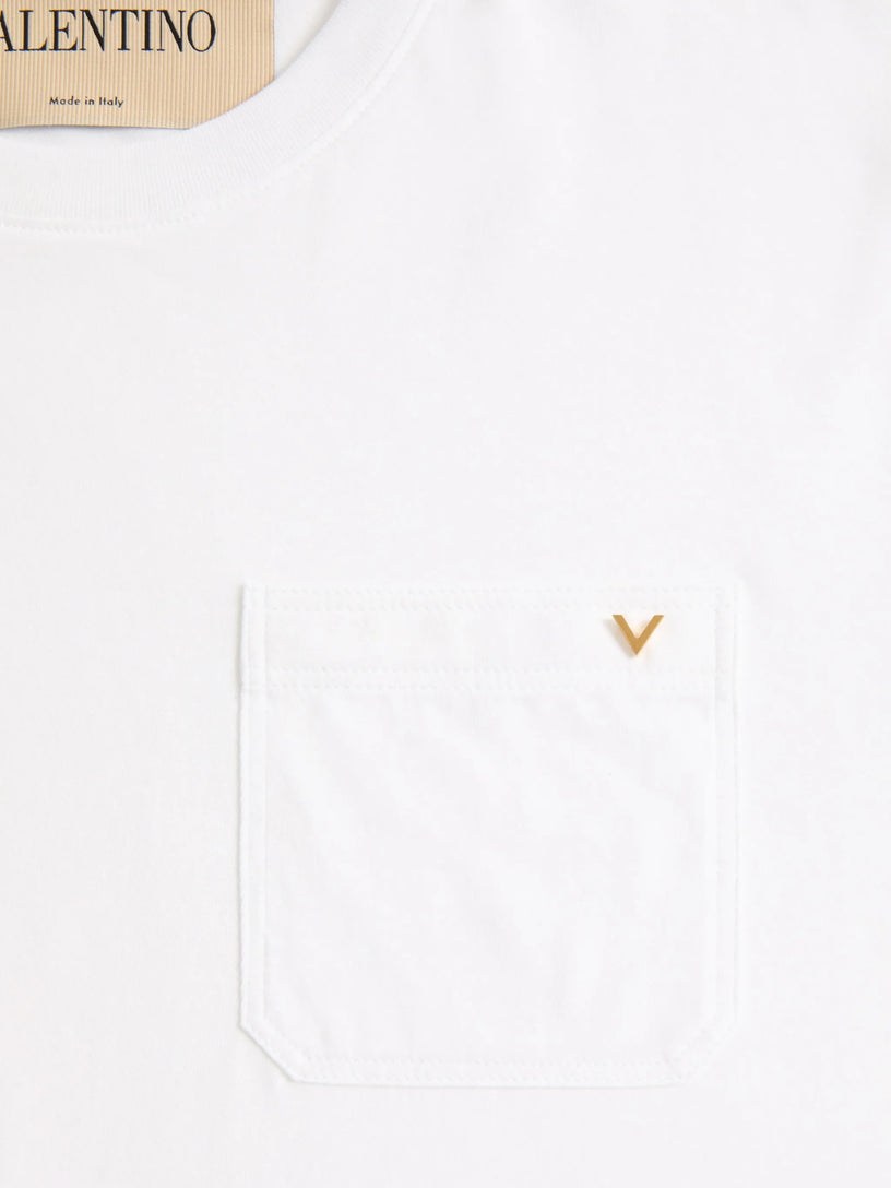 T-Shirt Valentino in cotone con VGold