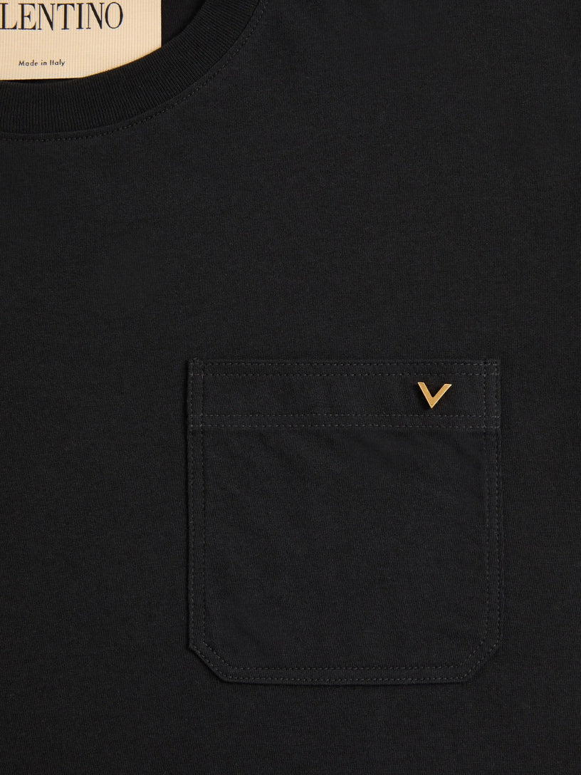 T-Shirt Valentino in cotone con VGold