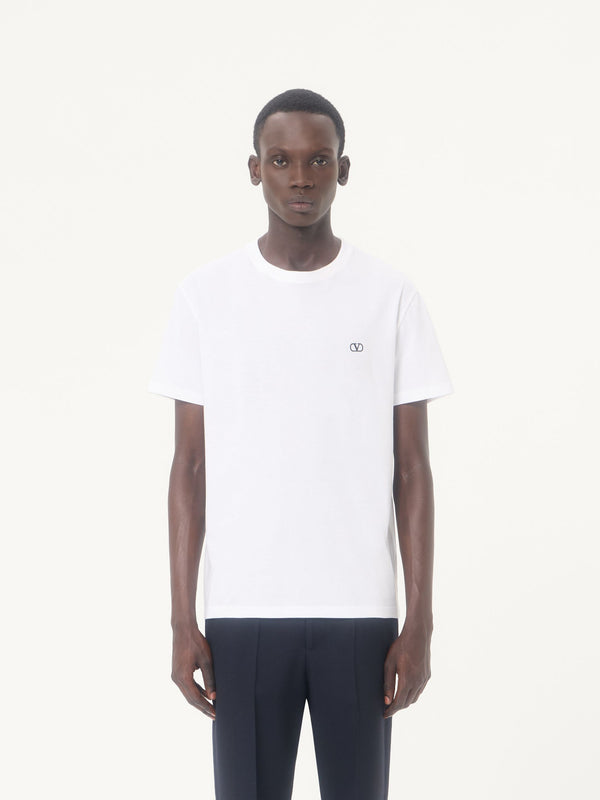 T-Shirt with VLogo Embroidery