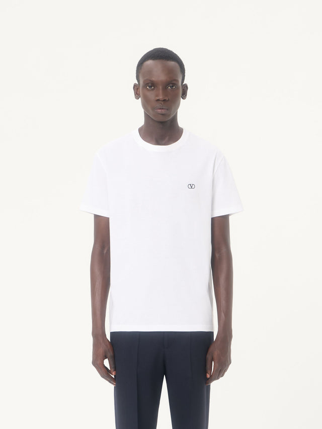 T-Shirt with VLogo Embroidery