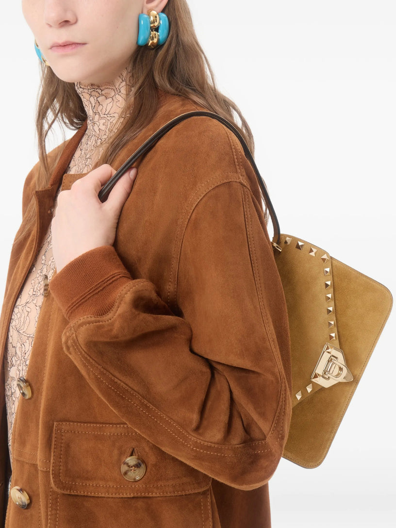 Borsa Piccola A Tracolla Valentino Garavani Rockstud In Suede