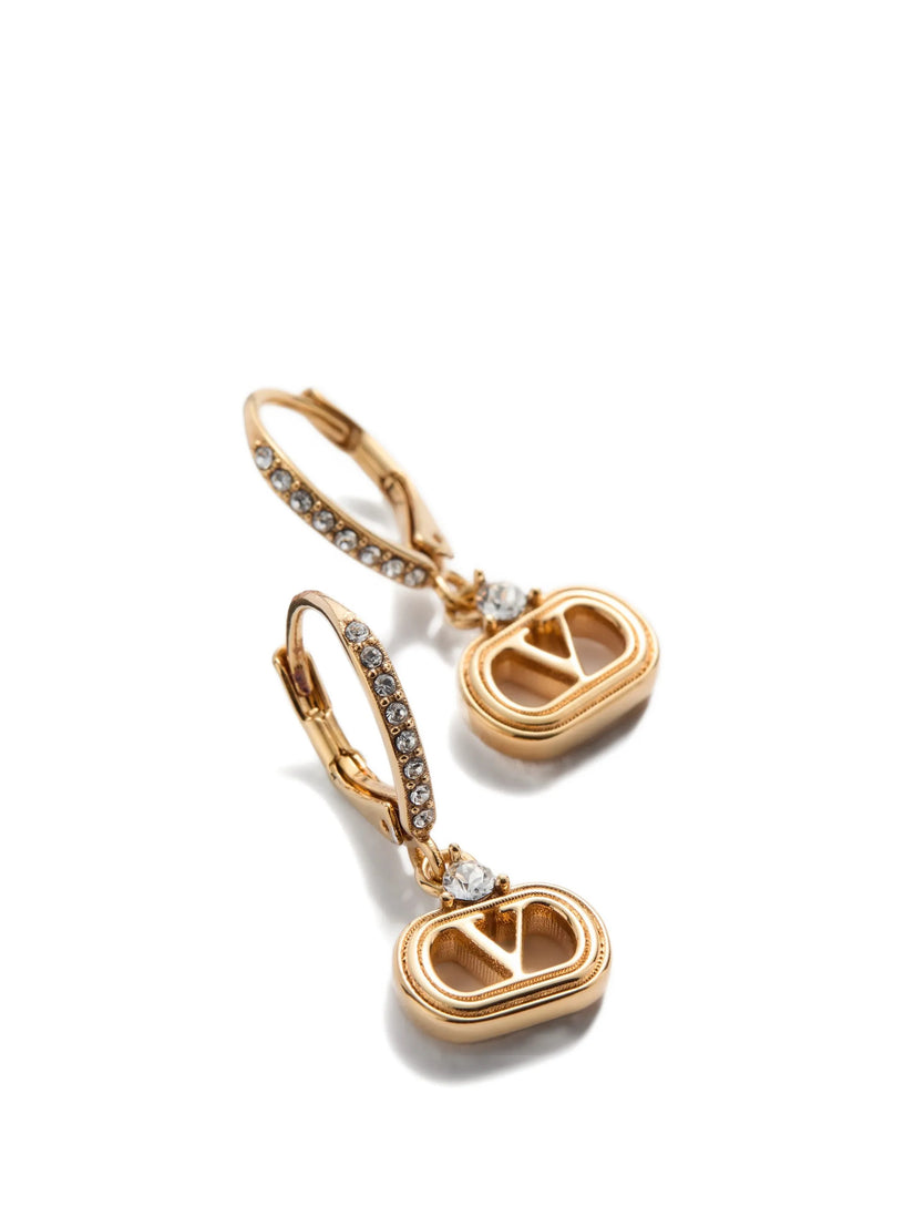 Orecchini Ovalette In Metallo E Cristalli Swarovski®