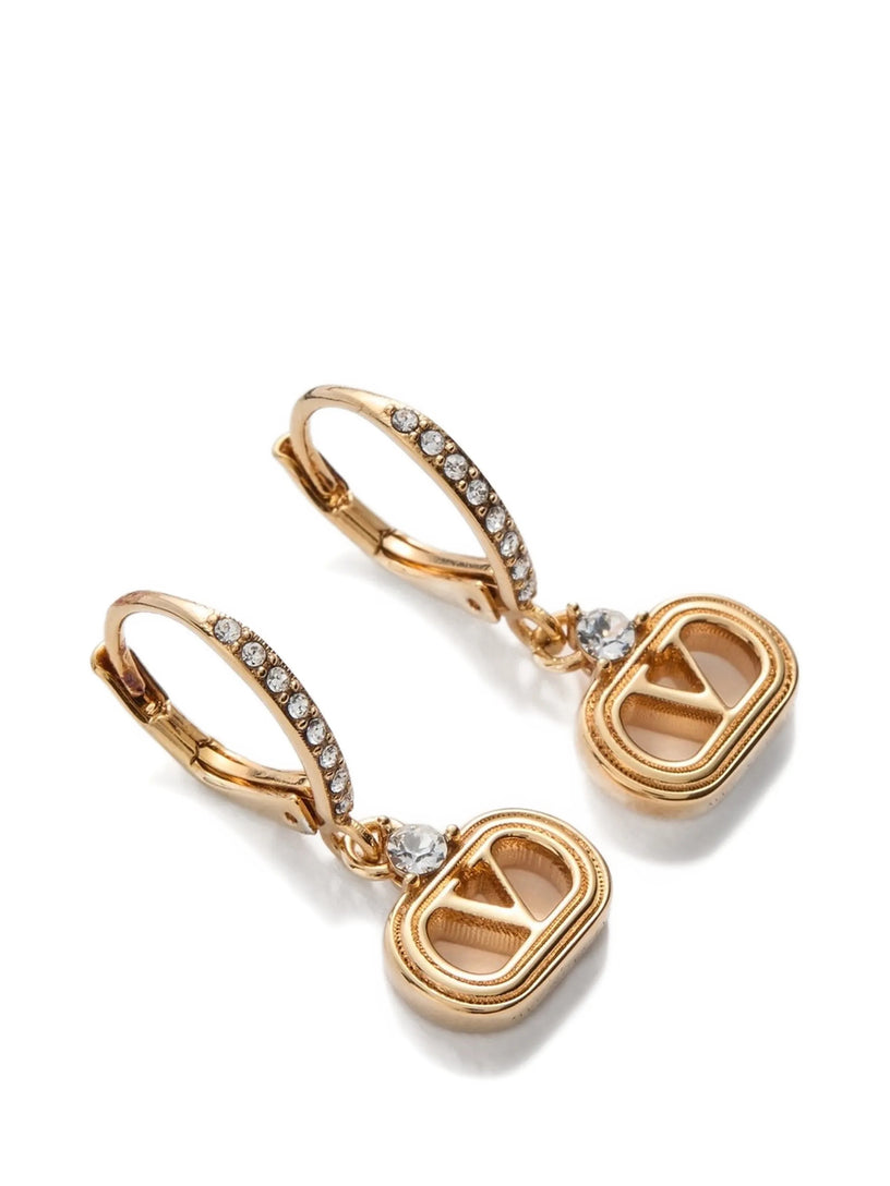Orecchini Ovalette In Metallo E Cristalli Swarovski®