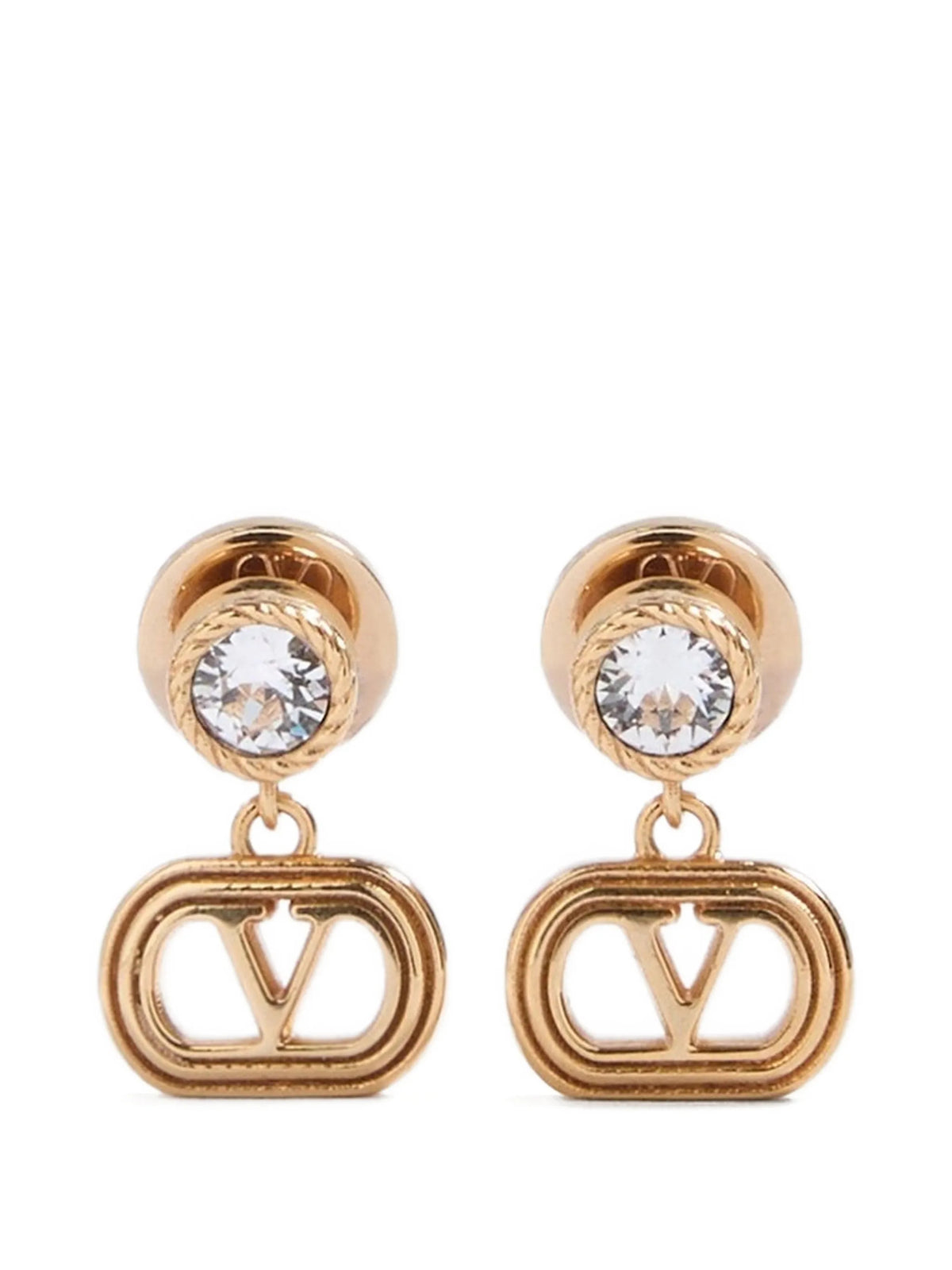 Orecchini Ovalette In Metallo E Cristalli Swarovski®
