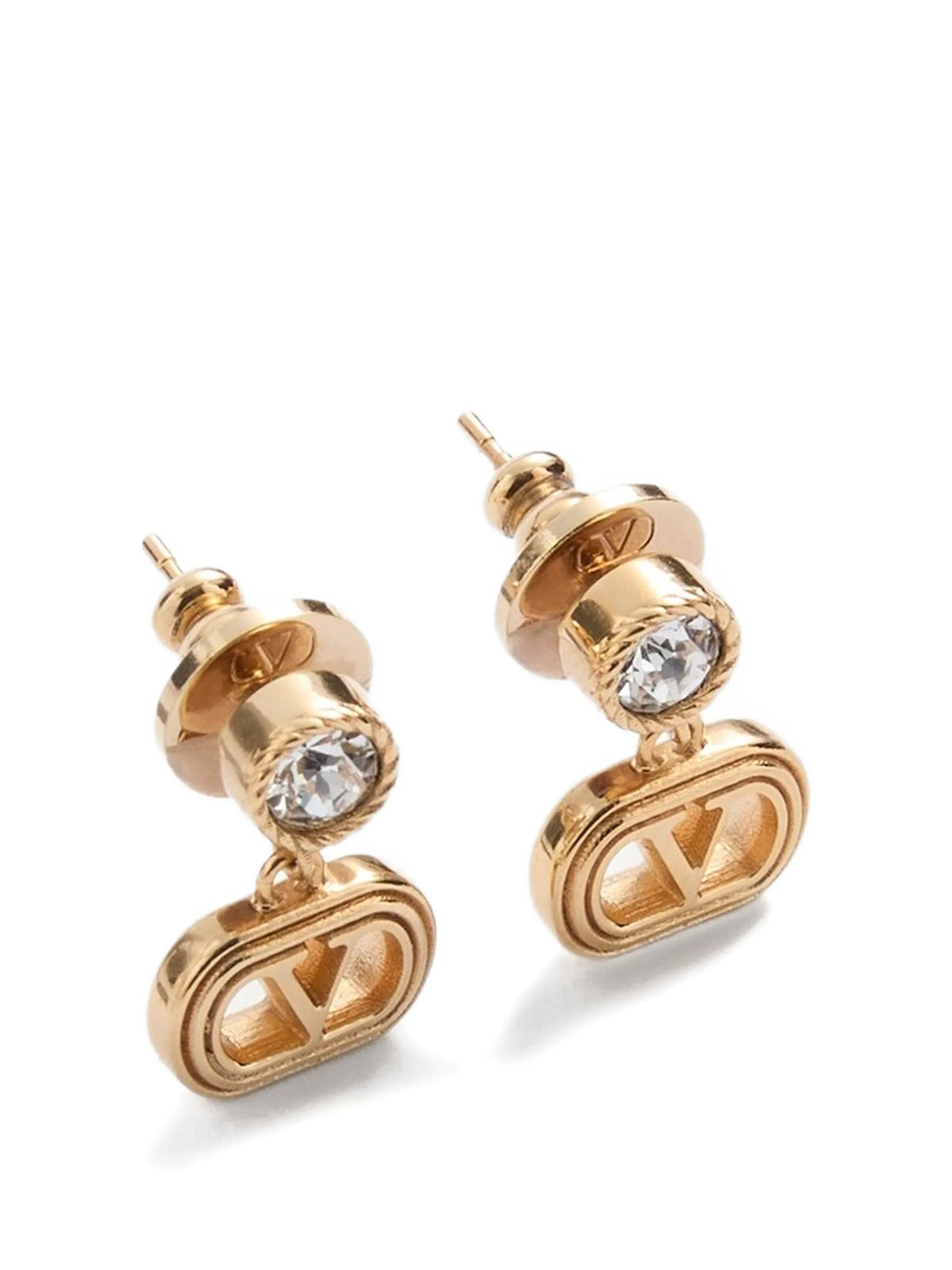 Orecchini Ovalette In Metallo E Cristalli Swarovski®