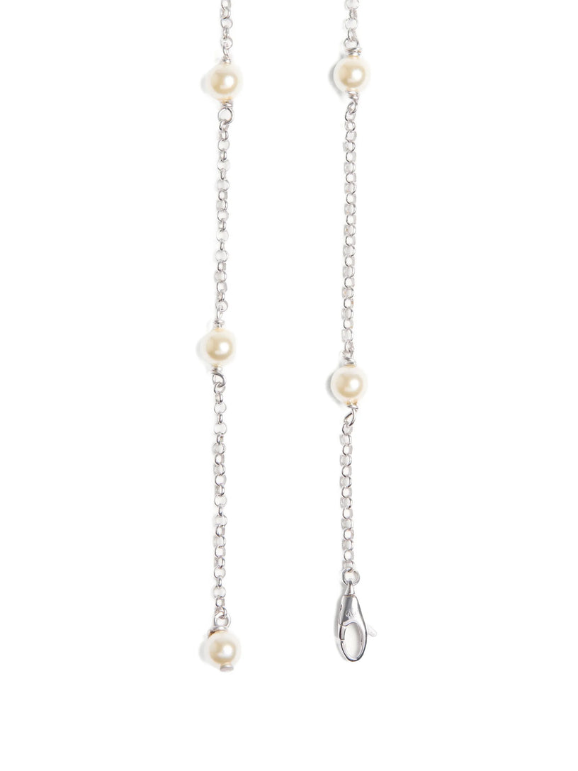 Collana ovalette in metallo, perle e cristalli Swarovski®