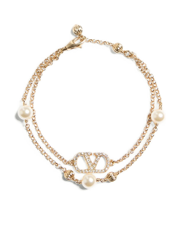 Bracciale Vlogo Signature In Metallo, Perle A E Cristalli Swarovski®