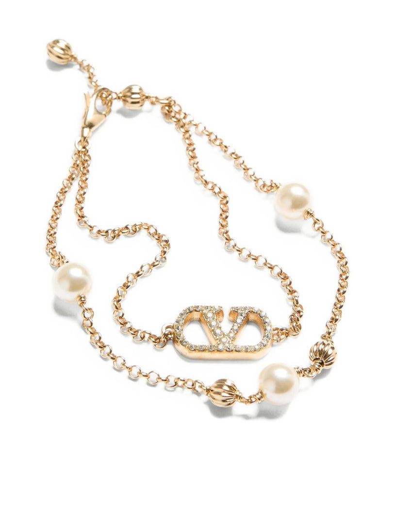 Bracciale Vlogo Signature In Metallo, Perle A E Cristalli Swarovski®