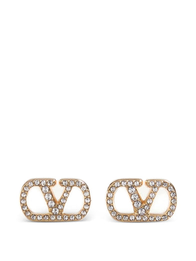Orecchini VLogo Signature In Metallo E Cristalli Swarovski®