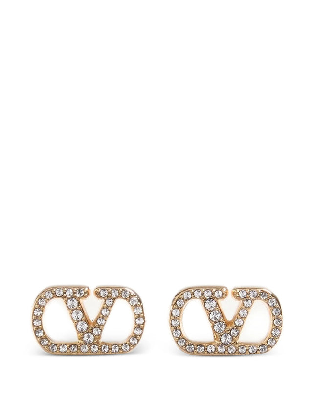 Orecchini VLogo Signature In Metallo E Cristalli Swarovski®