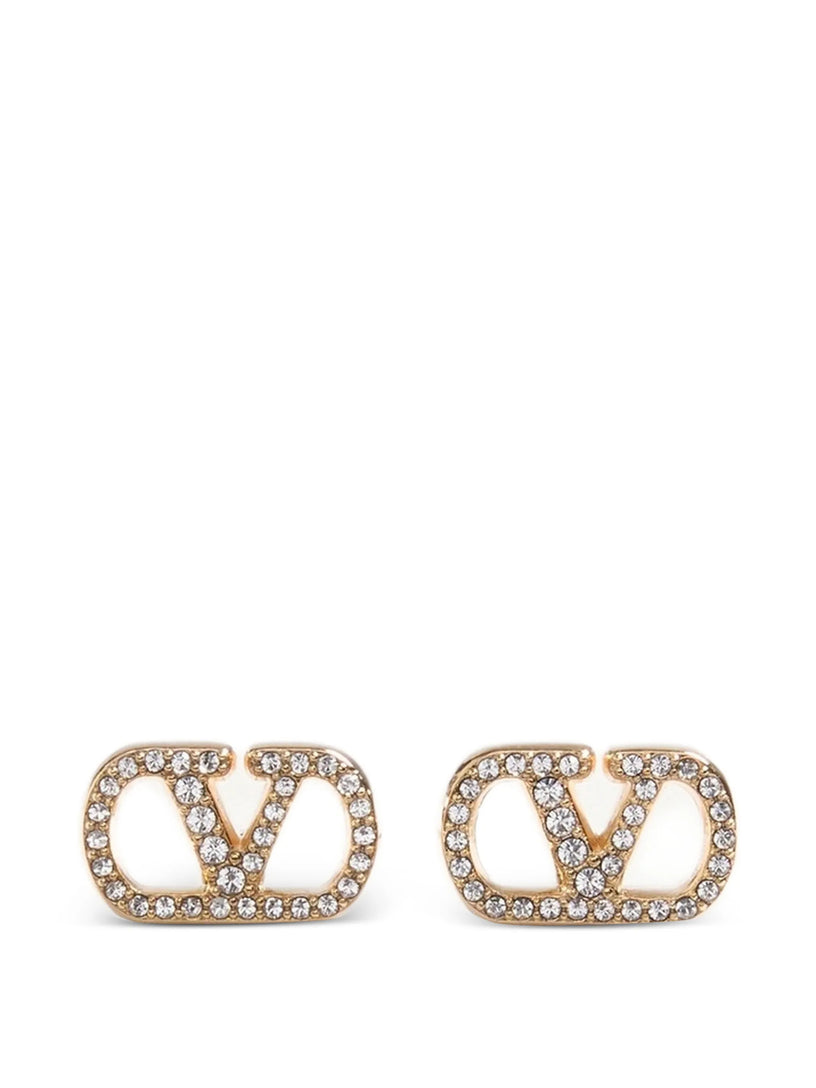 Orecchini VLogo Signature In Metallo E Cristalli Swarovski®