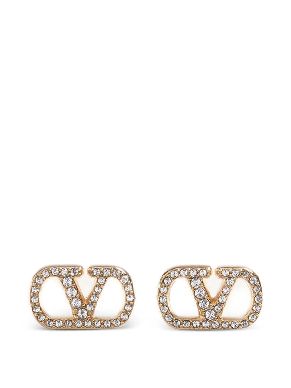 VLogo Signature Earrings In Metal And Swarovski® Crystals