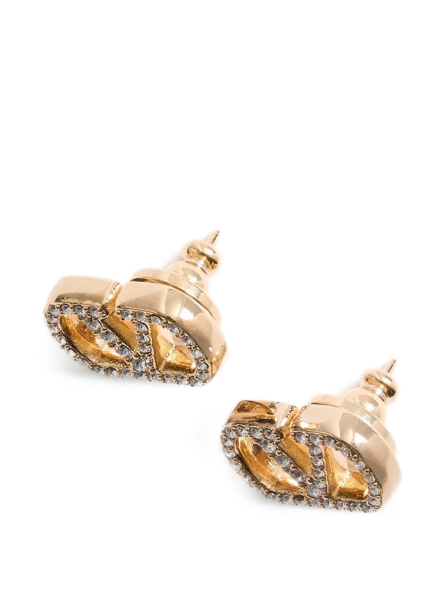 Orecchini VLogo Signature In Metallo E Cristalli Swarovski®