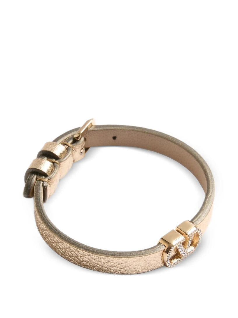 Bracciale VLogo Signature in Pelle Laminata e Cristalli Swarovski®