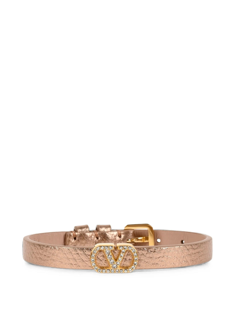 Bracciale VLogo Signature in Pelle Laminata e Cristalli Swarovski®