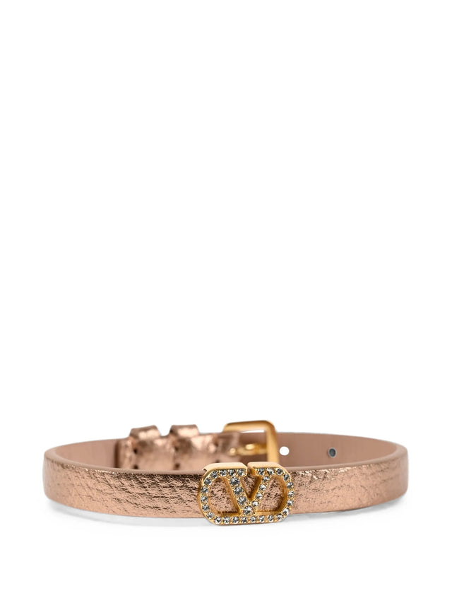 Bracciale VLogo Signature in Pelle Laminata e Cristalli Swarovski®