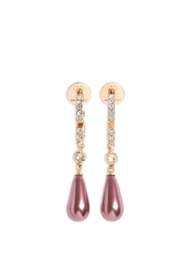 Orecchini VLogo Signature Con Perle