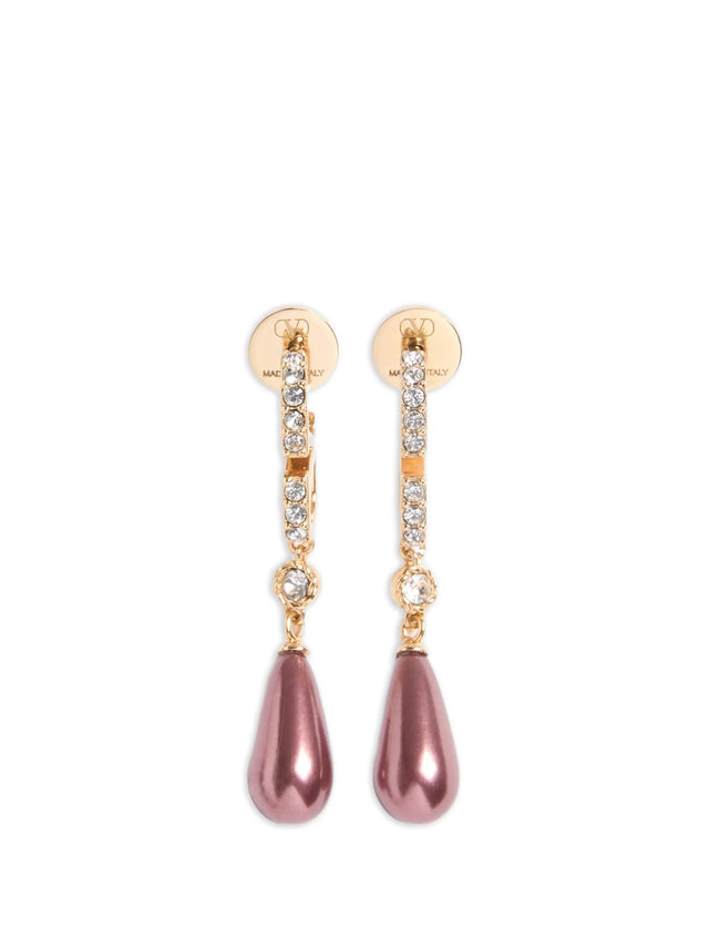 Orecchini VLogo Signature Con Perle