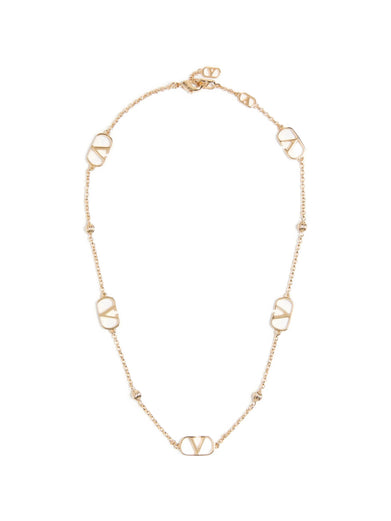 Collana VLogo signature in metallo