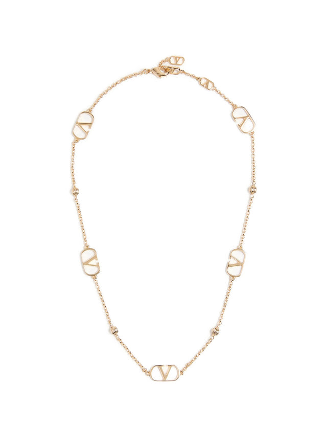 Collana VLogo signature in metallo
