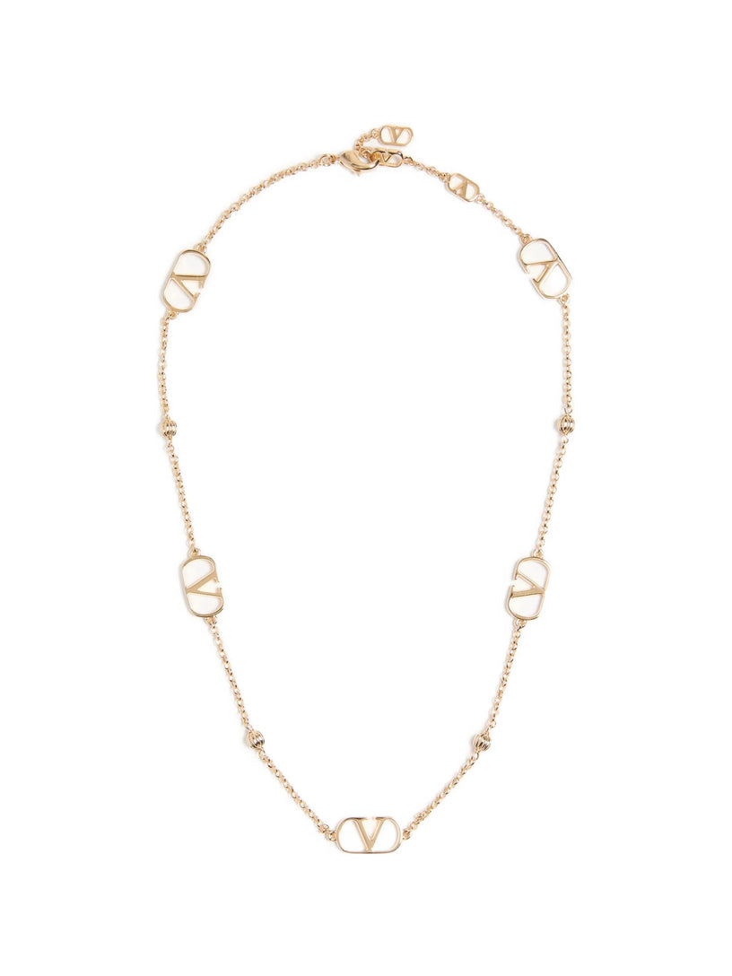 Collana VLogo signature in metallo