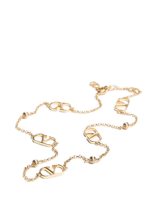 Collana VLogo signature in metallo