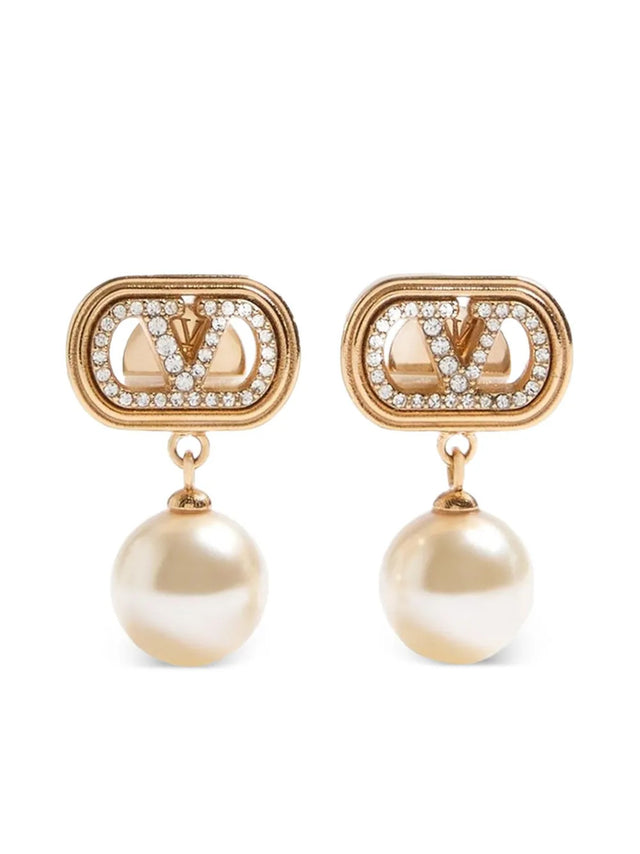 Orecchini Ovalette In Metallo E Perle Swarovski®