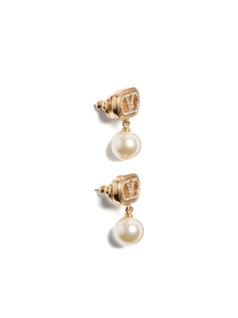 Orecchini Ovalette In Metallo E Perle Swarovski®