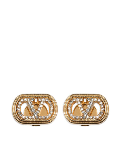 Orecchini Ovalette In Metallo E Cristalli Swarovski®