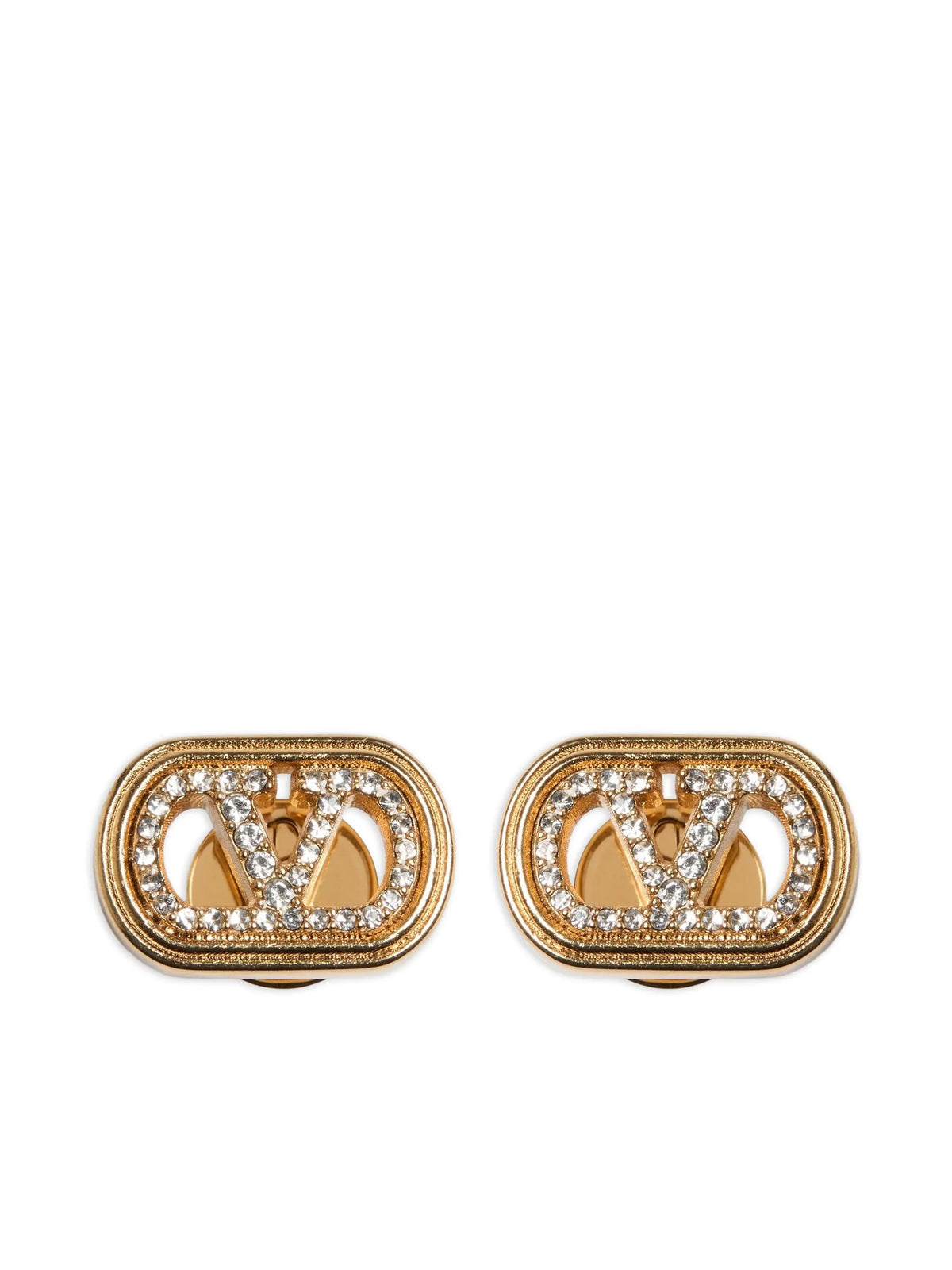 Orecchini Ovalette In Metallo E Cristalli Swarovski®