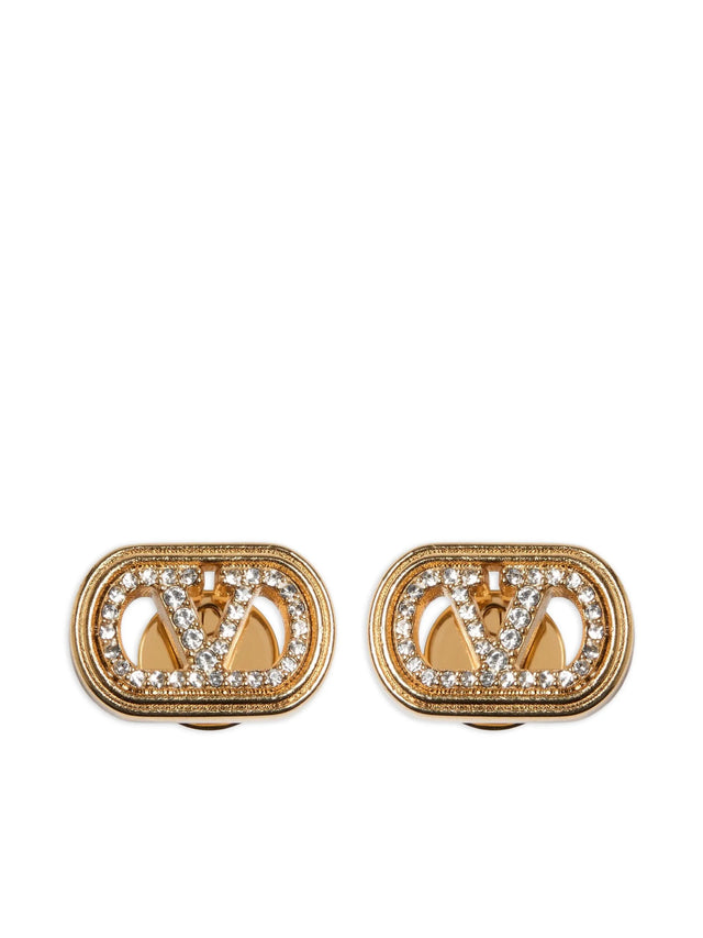 Orecchini Ovalette In Metallo E Cristalli Swarovski®