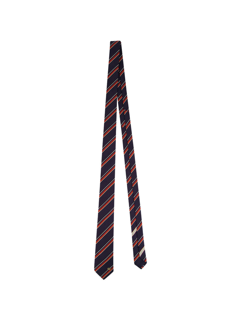 Cravatta Valentie In Seta Jacquard Regimental