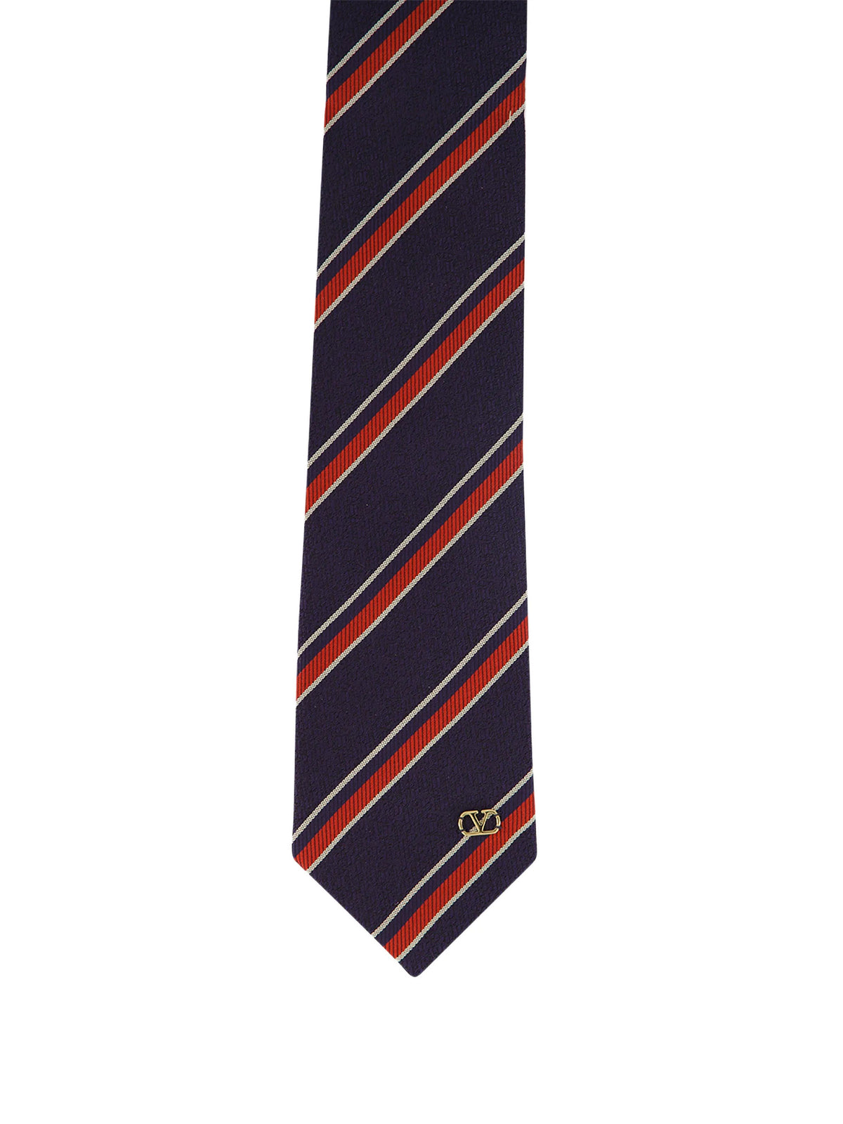 Cravatta Valentie In Seta Jacquard Regimental