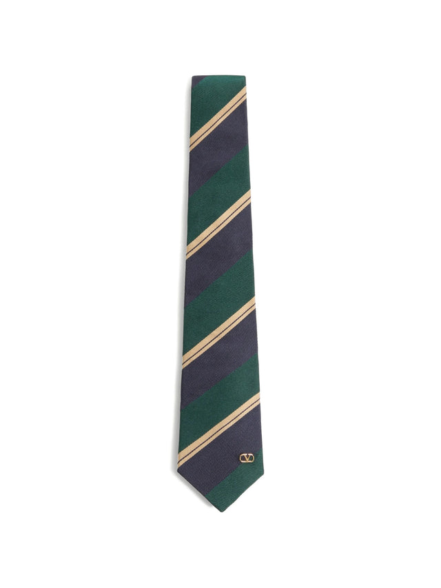 Cravatta Valentie in seta jacquard regimental