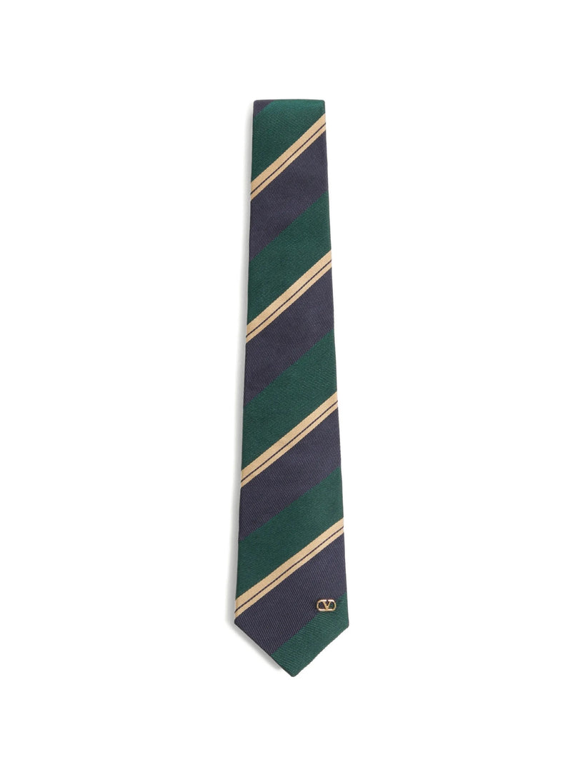 Cravatta Valentie in seta jacquard regimental