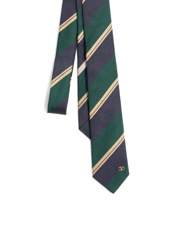 Cravatta Valentie in seta jacquard regimental