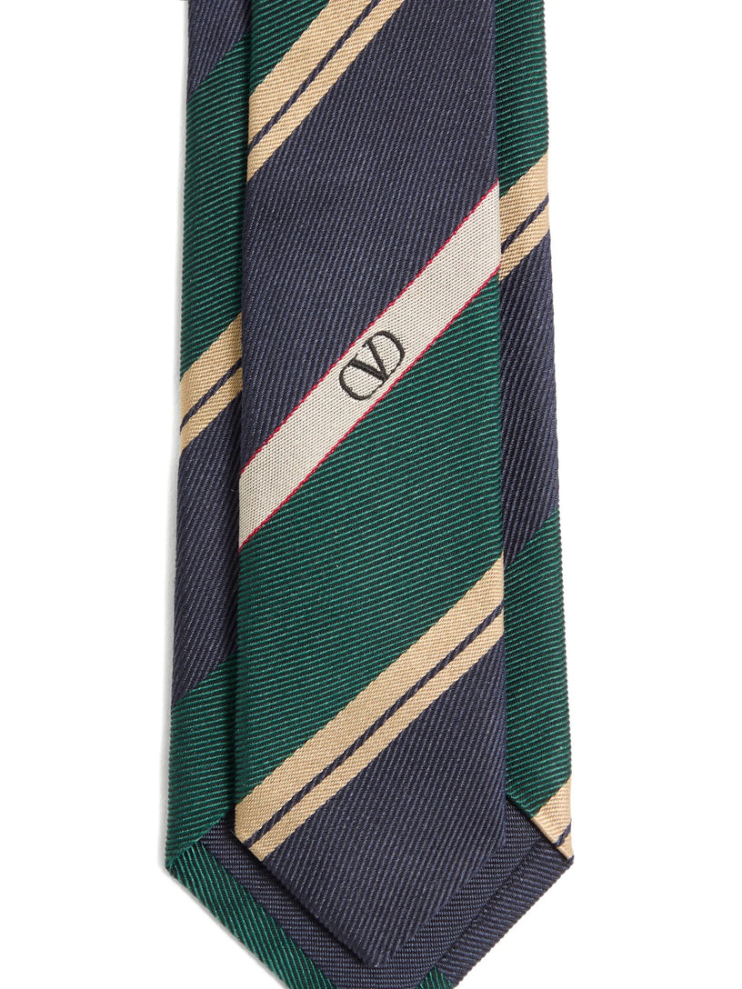 Cravatta Valentie in seta jacquard regimental