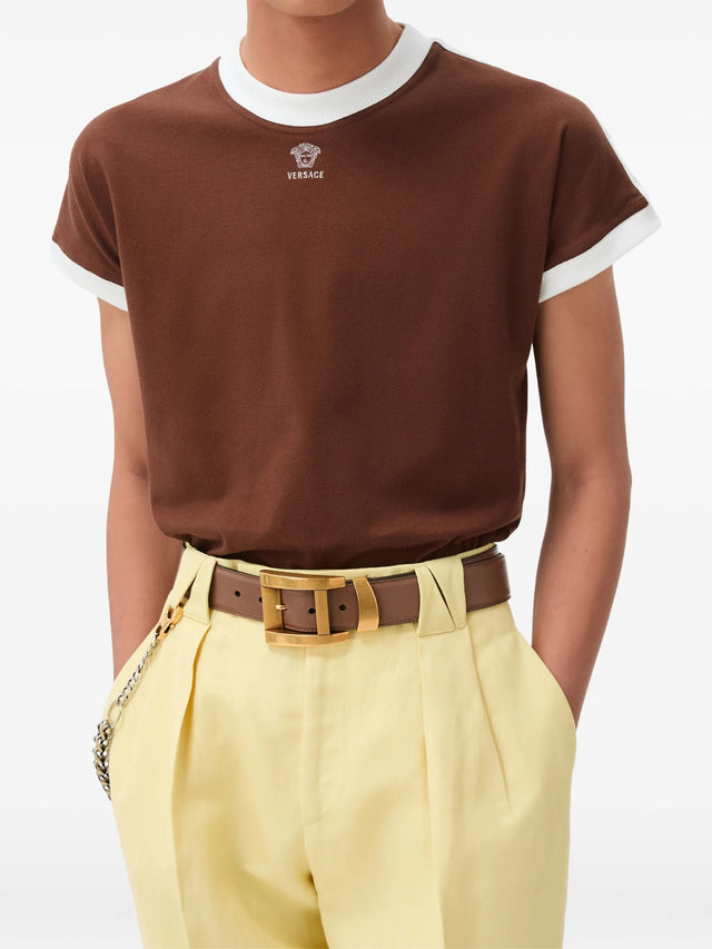 T-shirt slim in stretch jersey di cotone