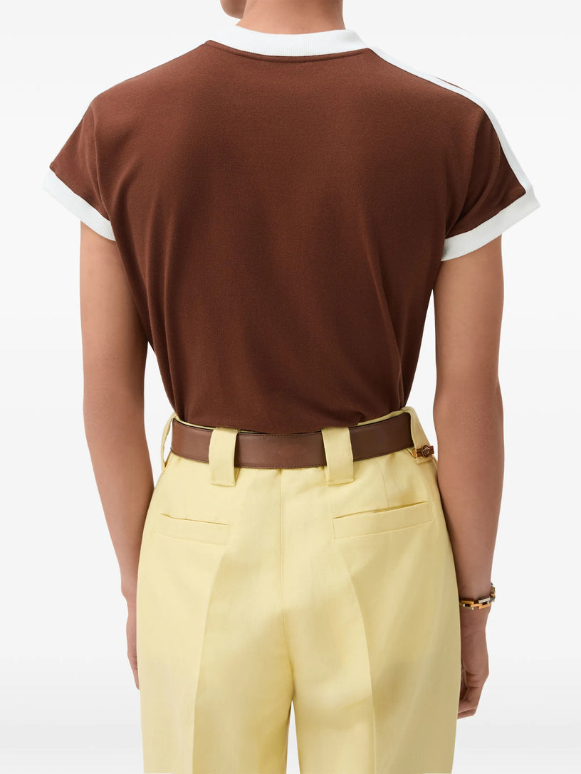 T-shirt slim in stretch jersey di cotone