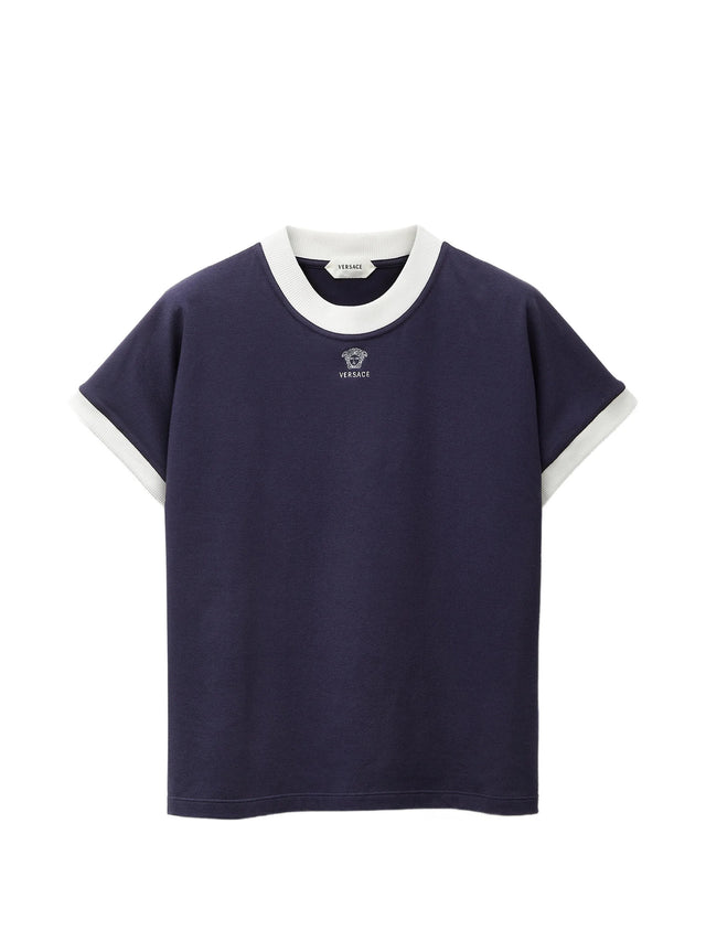T-shirt slim in stretch jersey di cotone