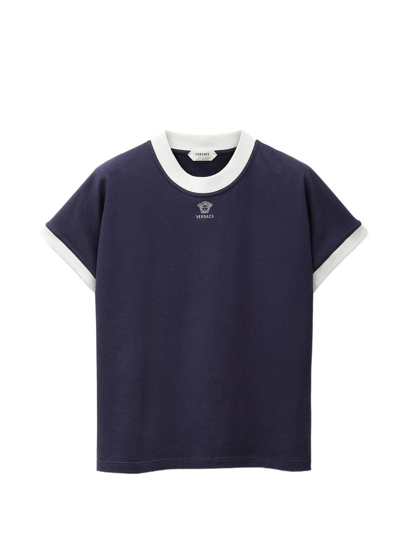T-shirt slim in stretch jersey di cotone