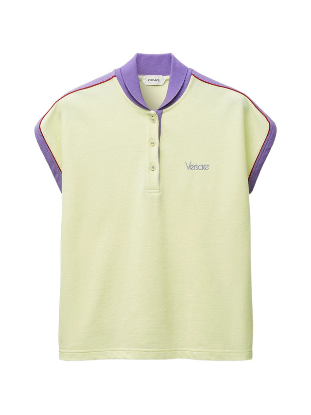 Polo in piqué di cotone con logo ricamato