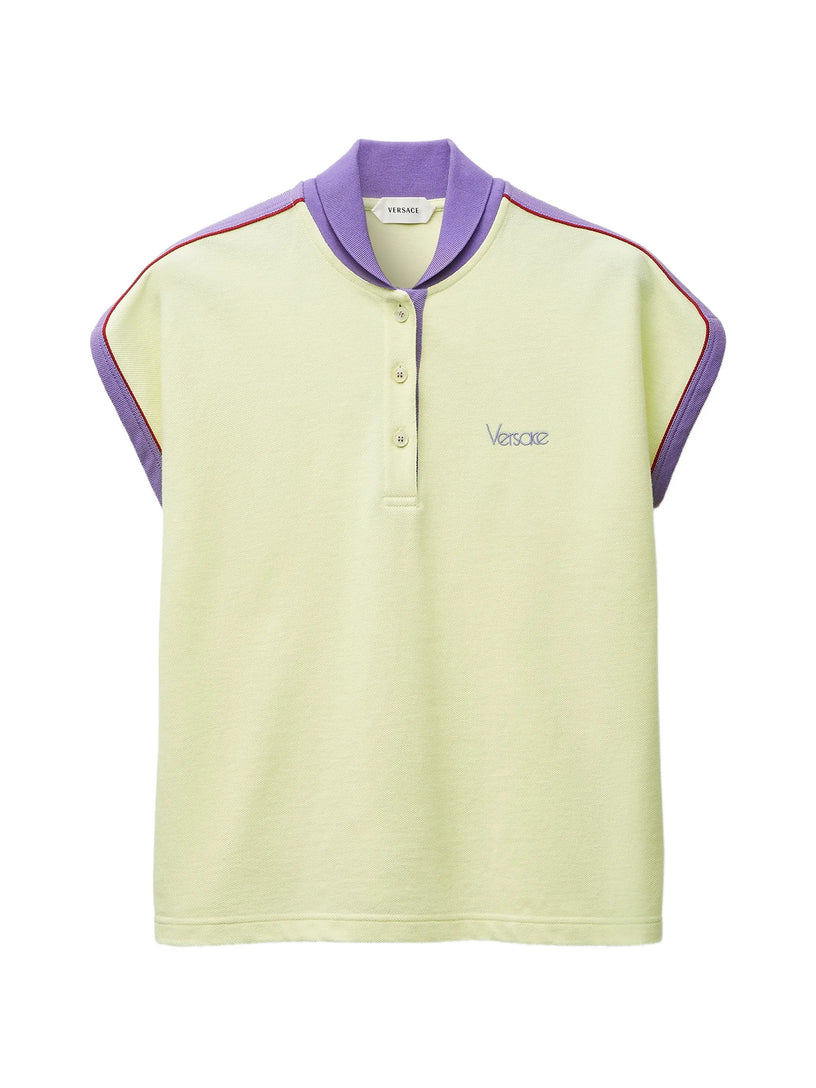 Polo in piqué di cotone con logo ricamato