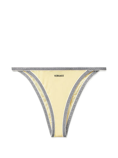 Slip bikini con logo ricamato