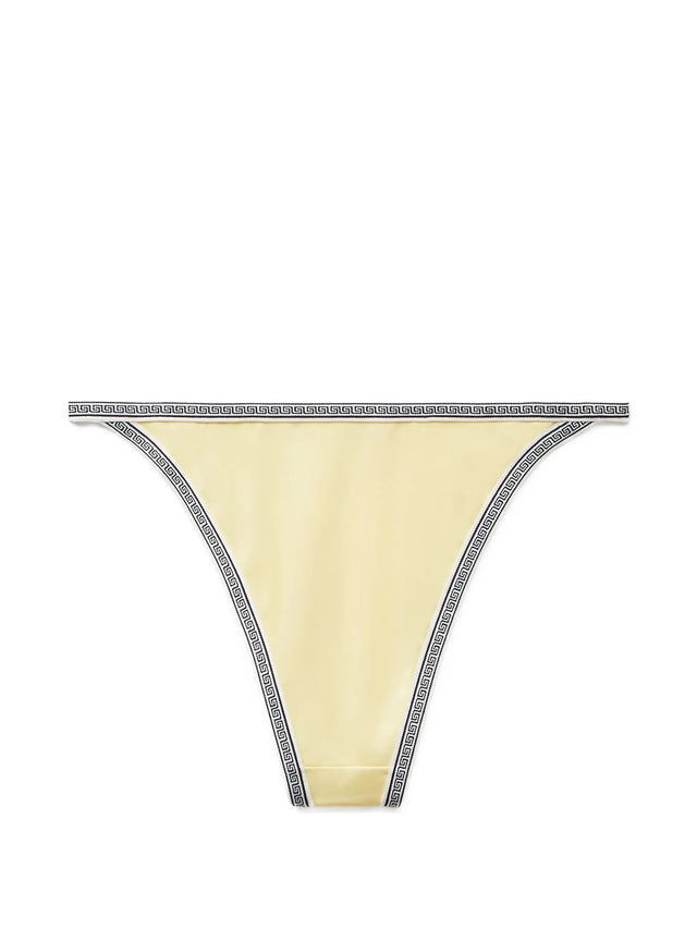 Slip bikini con logo ricamato