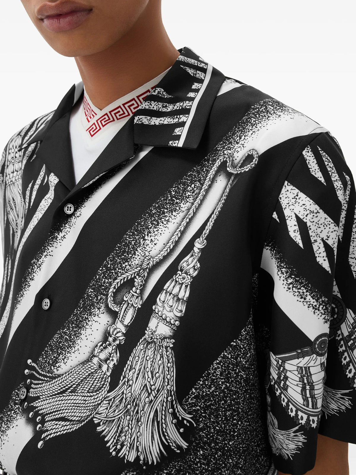 Camicia in twill di seta stampata